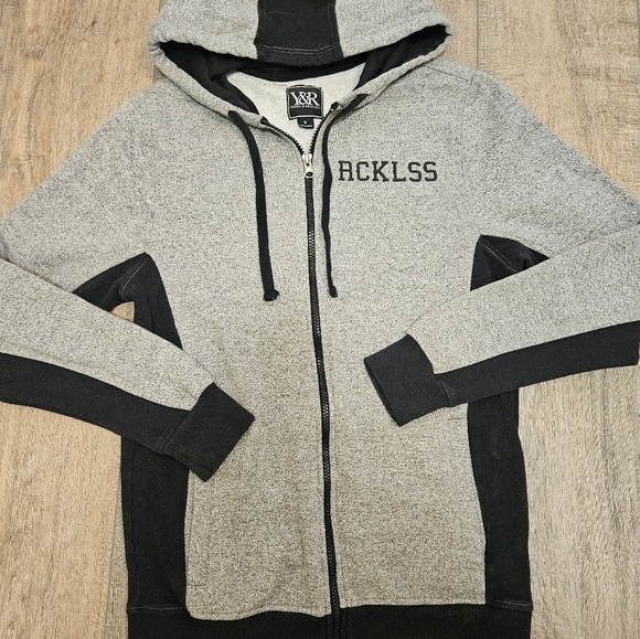 Young and Reckless grey womens zip hoodie - Picture 1 of 4